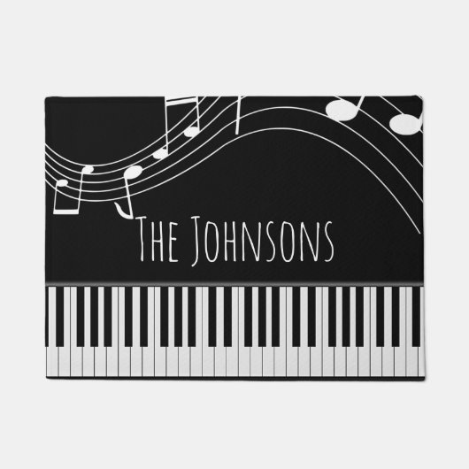 Paillasson Clavier de piano et notes musicales (Devant)