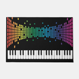 Paillasson Clavier instrumental piano de musique multicolore
