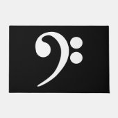 Paillasson Clé de basse blanche (Devant)