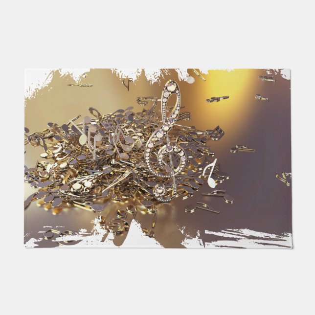 Paillasson Clé musicale et notes de chute (Devant)