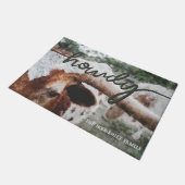 Paillasson Closeup Impressionniste Peint Longhorn (Incliné)