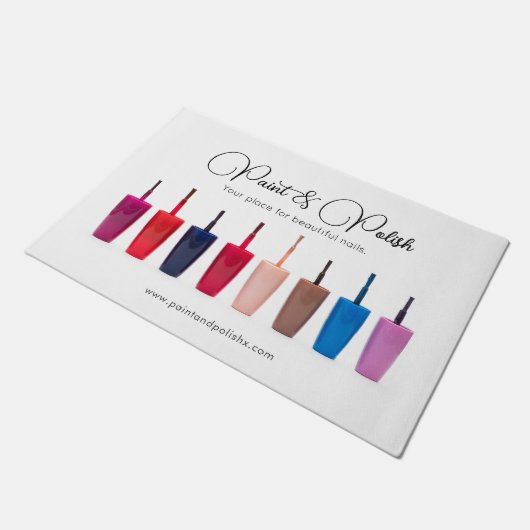 Paillasson Clou Polonais Couleur Ensemble Salon à ongles (Incliné)