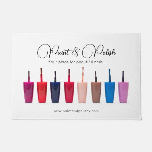 Paillasson Clou Polonais Couleur Ensemble Salon à ongles (Devant)