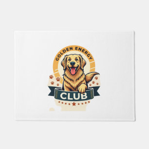 Paillasson Club Énergie Dorée Golden Retriever Chien Vintage