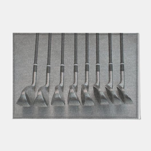 Paillasson Clubs De Golf Rug, Jeux De Golf Simple  (Devant)