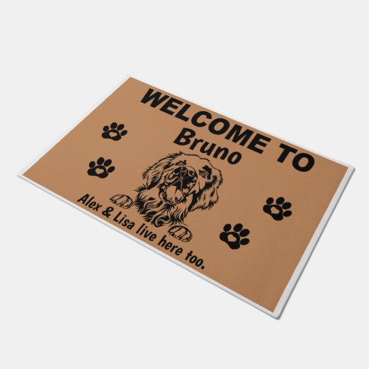 Paillasson Clumber Spaniel Personalized Door Mat Doormat (Incliné)