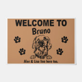 Paillasson Clumber Spaniel Personalized Door Mat Doormat (Devant)