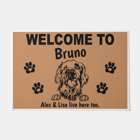 Paillasson Clumber Spaniel Personalized Door Mat Doormat (Devant)