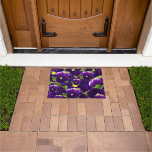 Paillasson Clusters de Pansy Profond Violet : Beauté majestue