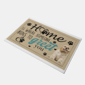 Paillasson Cocker Home Est L'Endroit Où Quelqu'Un Se Rend Pou (Incliné)