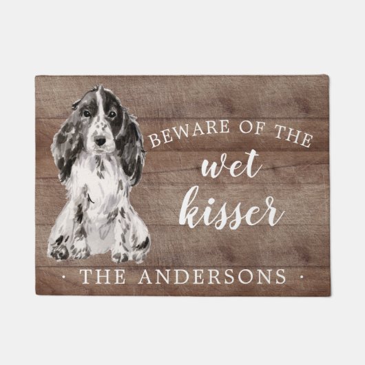 Paillasson Cocker Spaniel Dog Porte Mat Personnalisé (Devant)