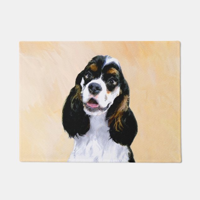 Paillasson Cocker Spaniel (Parti) Peinture - Art Chien origin (Devant)