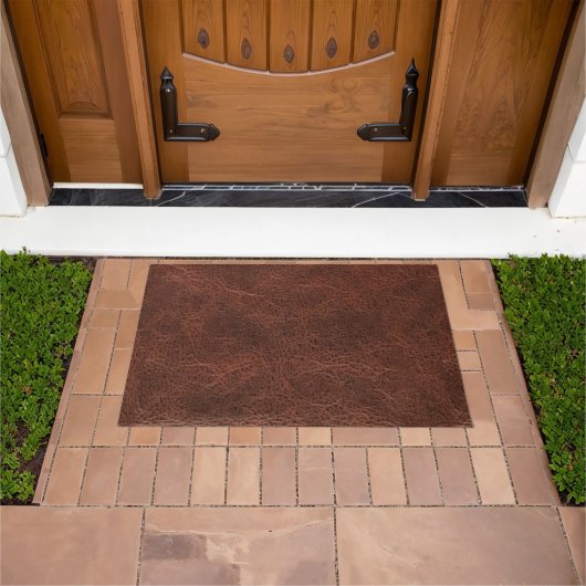 Paillasson Coco moderne Brown Faux Cuir (De plein air)