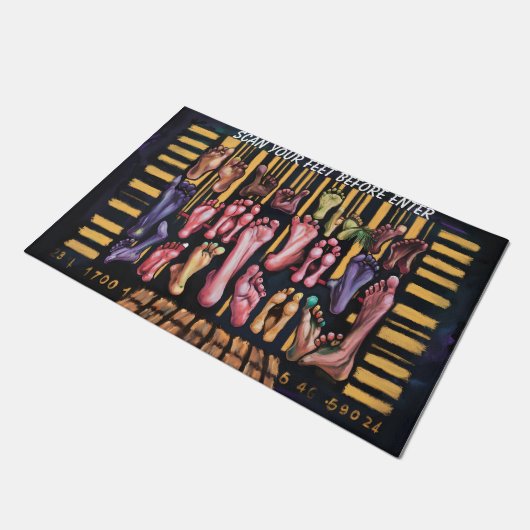 Paillasson Code-barres D'Empreinte Valable Pour Le Chuckle (Incliné)