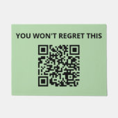 Paillasson Code QR personnalisé amusant (Devant)