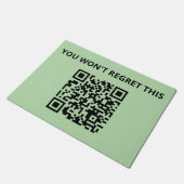 Paillasson Code QR personnalisé amusant (Incliné)