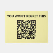 Paillasson Code QR personnalisé amusant (Devant)