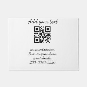 Paillasson code QR personnalisé simple ajouter votre nom text