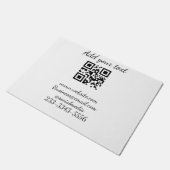 Paillasson code QR personnalisé simple ajouter votre nom text (Incliné)