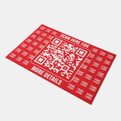 Paillasson Code QR promotionnel (modifiable) avec Motif Logo (Incliné)