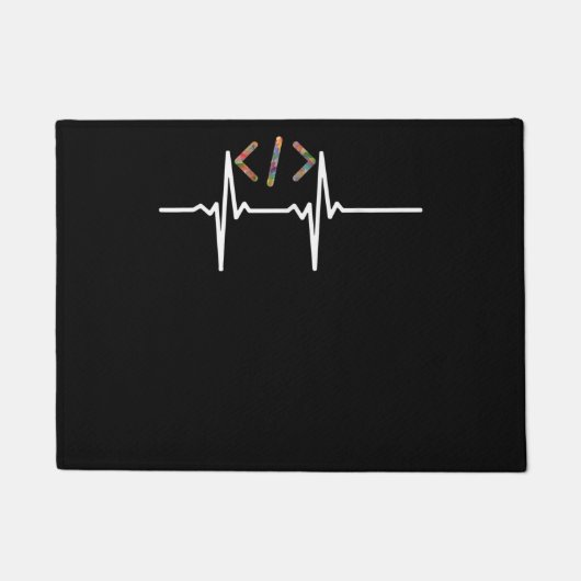 Paillasson Coders Funny | Codage du programmeur de logiciel i (Devant)