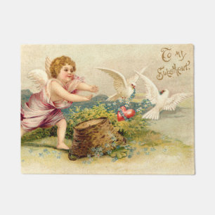 Paillasson Coeur de colombe de l'ange Cherub