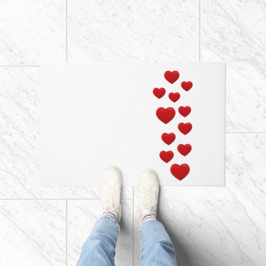 Paillasson coeur rouge valentin (Intérieur)