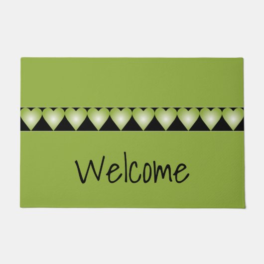 Paillasson Coeur vert détaillé (Devant)