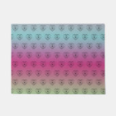 Paillasson Coeurs arc-en-ciel Coeur Black Pride (Devant)