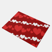 Paillasson Coeurs de la Saint Valentin blanc et rouge (Incliné)