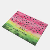 Paillasson Coeurs de pastèque d'amour d'aquarelle (Incliné)