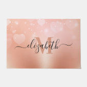 Paillasson Coeurs d'or rose (Devant)