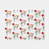 Paillasson Coeurs sur feu Snowman Door Mat (Devant)