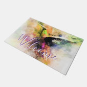 Paillasson Colibri d'aquarelle (Incliné)