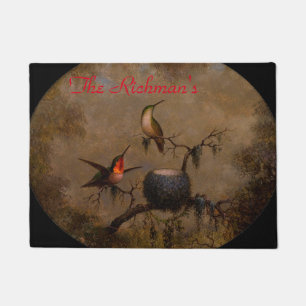 Paillasson Colibri oiseau nid victorien de la haie