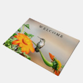 Paillasson Colibri sur un plante fleurissant (Incliné)