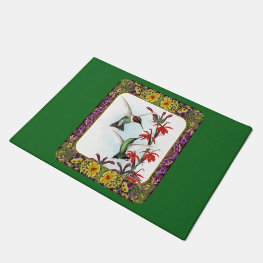 Paillasson Colibris et Fleurs #5 (Incliné)