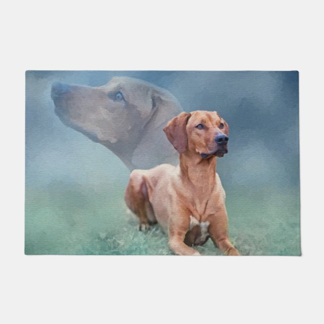 Paillasson Collage de chien de Rhodesian Ridgeback (Devant)