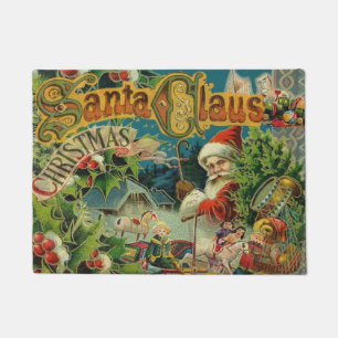 Paillasson Collage de Noël victorien du Père Noël Antique