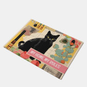 Paillasson Collage rétro Black Cat (Incliné)