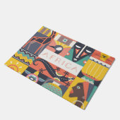 Paillasson Collage symbolique africain d'art (Incliné)