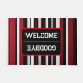 Paillasson Collection Abstraite Red Black Lines tendance (Devant)