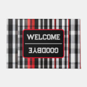 Paillasson Collection Abstraite Red Black Plaid (Devant)