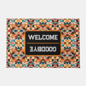 Paillasson Collection de Carrés Abstraits rétro (Devant)