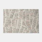 Paillasson Collection de cartes de bibliothèque ancienne (Devant)