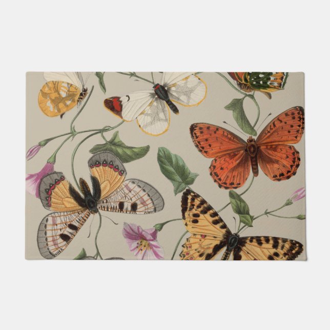 Paillasson Collection de la papillon Moth Nature Dessin (Devant)