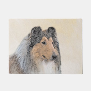 Paillasson Collie (Rough) Peinture - Cute Original Dog Art