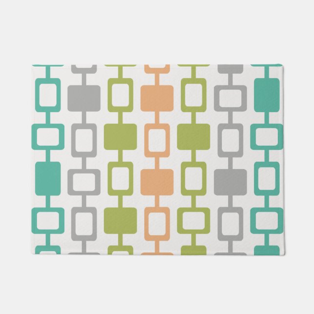 Paillasson Colonnes Carrés modernes du milieu du siècle (Devant)