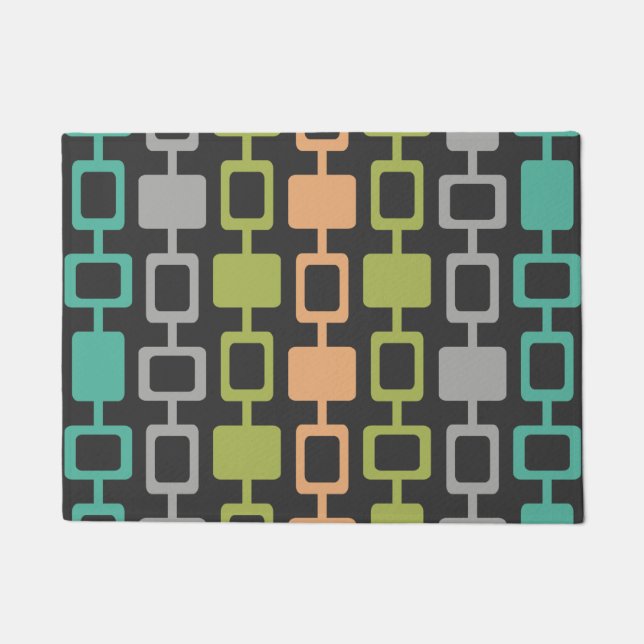 Paillasson Colonnes Carrés modernes du milieu du siècle Charb (Devant)