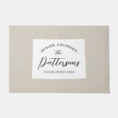 Paillasson Colorado Famille Monogramme État (Devant)